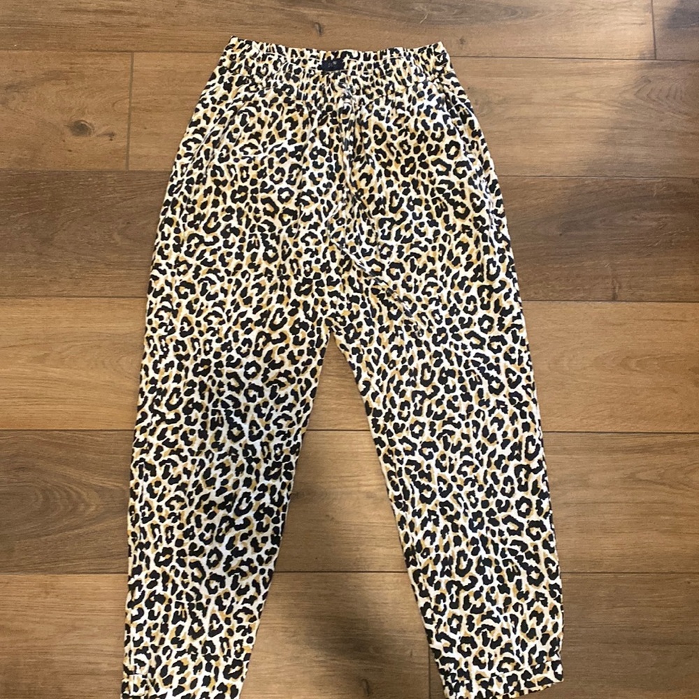 J.Crew size 6 leopard drawstring pants